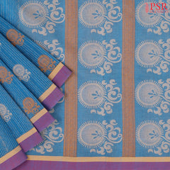Peacock Blue Kovai Cotton Saree