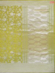 Olive Chartreuse Semi Banaras Saree