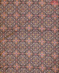 Brown Soft Patola Silk Cotton Dress Material
