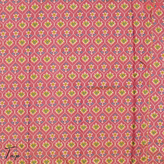 Pink Soft Patola Semi Silk Dress Material
