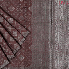 Brown Banaras Tussar Silk Saree