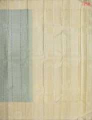 Silver Feather Grey Kanchipuram Silk Saree