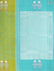 Pear Green Kanchipuram Silk Saree