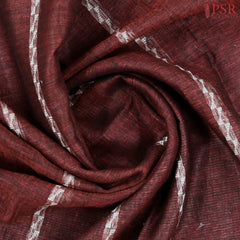 Crimson Brown Linen Saree