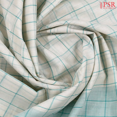 Dove White Mangalagiri Cotton Saree
