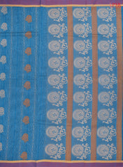 Peacock Blue Kovai Cotton Saree
