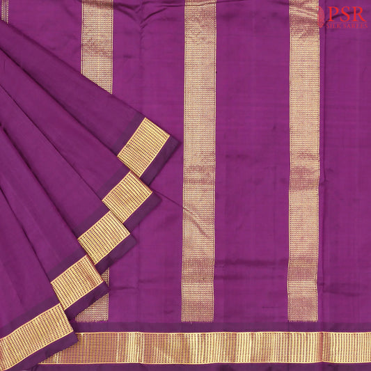 Dark Purple Nine Yards Pure Silk Saree