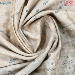Beige Ghicha Cotton Saree