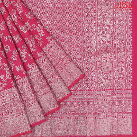 Ruby Pink Kanchipuram Silk Saree