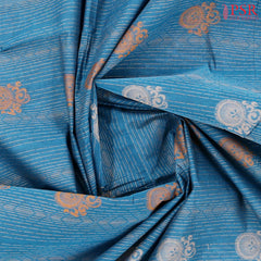 Peacock Blue Kovai Cotton Saree
