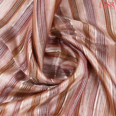 Mauve Brown Banaras Kora Organza Saree