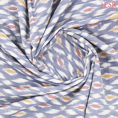 Light Indigo Ikkat Cotton Saree