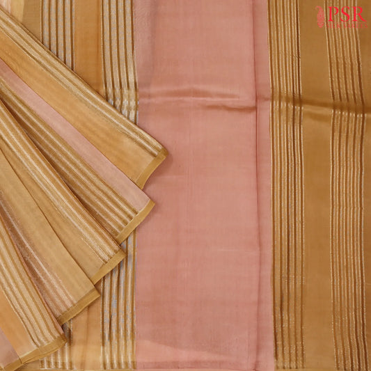Sandstone Orange Semi Chiniya Saree