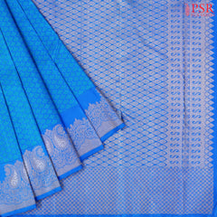 Azure Blue Kanchipuram Silk Saree