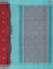 Crimson Red Kanchi Cotton Saree