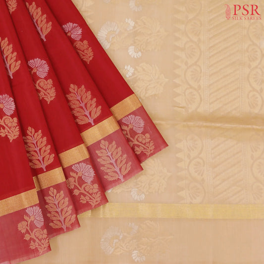 Red Silk Cotton Saree