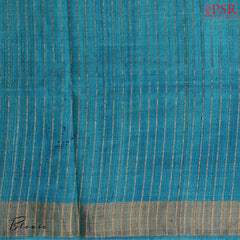 Olive & Cyan Kadhi Tussar Silk Saree