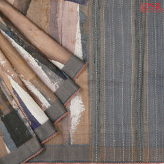 Cocoa Brown Munga Silk Saree