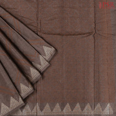 Brown Banaras Tussar Silk Saree