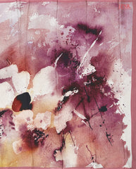 Peach & Purple Printed Georgette Saree