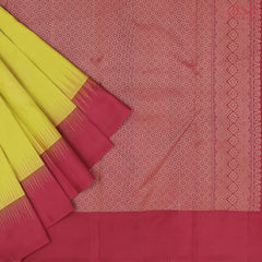 Olive Yellow Fancy Kanchipuram Silk Saree