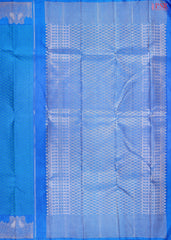 Azure Blue Kanchipuram Silk Saree