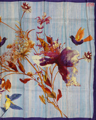 Light Blue Kadhi Tussar Silk Saree