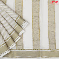 Off White Mysore Silk Saree