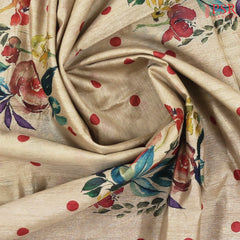 Tan Semi Tussar Saree