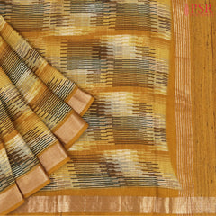 Dark Gamboge Munga Silk Saree