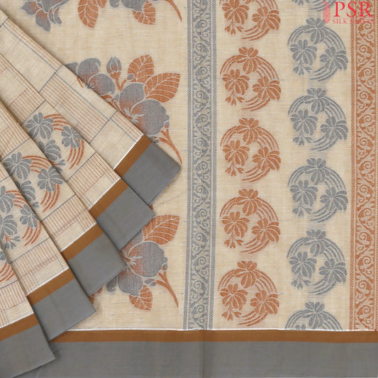 Biscuit Beige Kovai Cotton Saree