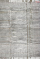 Grey Banaras Kora Organza Saree