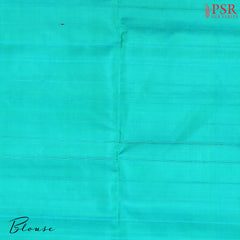 Spruce Blue Jute Soft Silk Saree