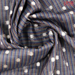 Grey & Blue Silk Cotton Cut Work Saree