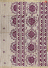 Beige Ghicha Tassar Saree