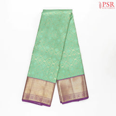 Mint Green Kanchipuram Jacquard Silk Saree