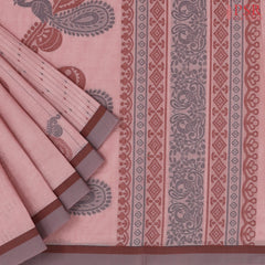 Puce Pink Kovai Cotton Saree