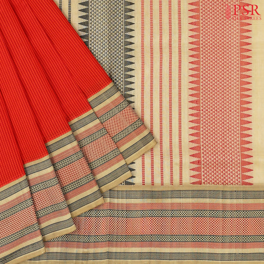 Scarlet Red Soft Silk Saree