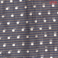 Grey & Blue Silk Cotton Cut Work Saree