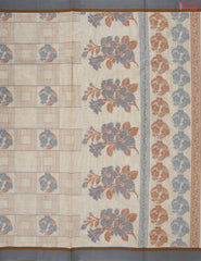 Biscuit Beige Kovai Cotton Saree