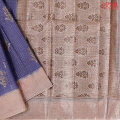 Dark Indigo Banaras Tussar Silk Saree