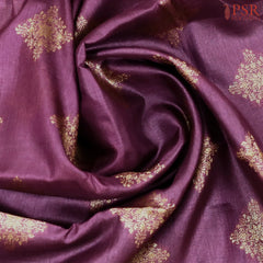 Tyrian Purple Banaras Tussar Silk Saree