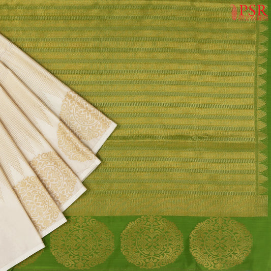 Cream Beige Soft Art Silk Saree
