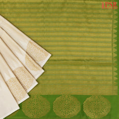 Cream Beige Soft Art Silk Saree