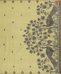 Olive Yellow Ghicha Cotton Saree