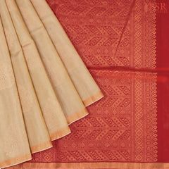 Tan Silk Cotton Saree