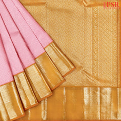 Carnation Pink Kanchipuram Tissue Silk Saree