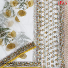 Off White Cotton Dress Material