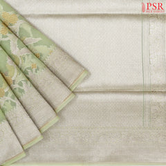 Light Pistachio Semi Kora Summer Silk Saree