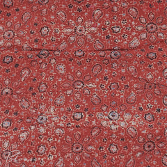 Antique Red Jaipur Cotton Printed Saree